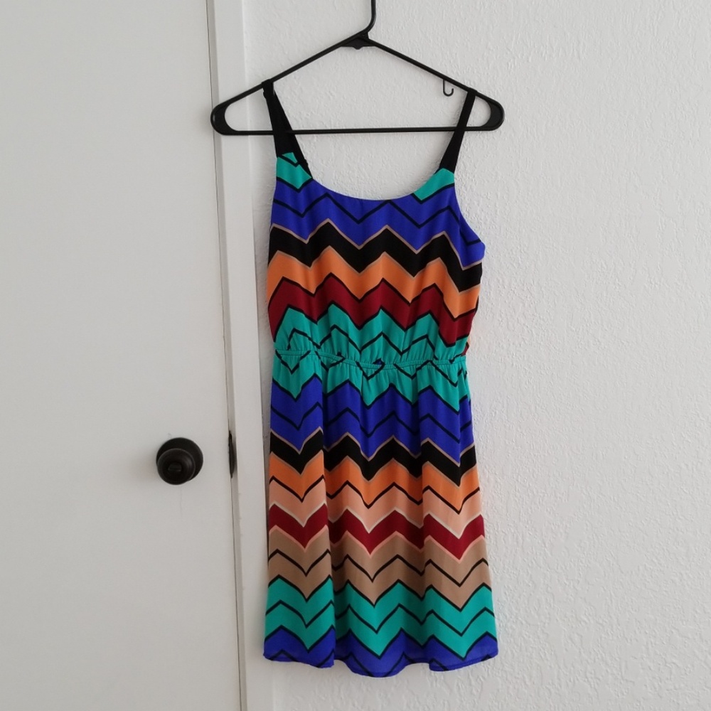 Geometric skater dress